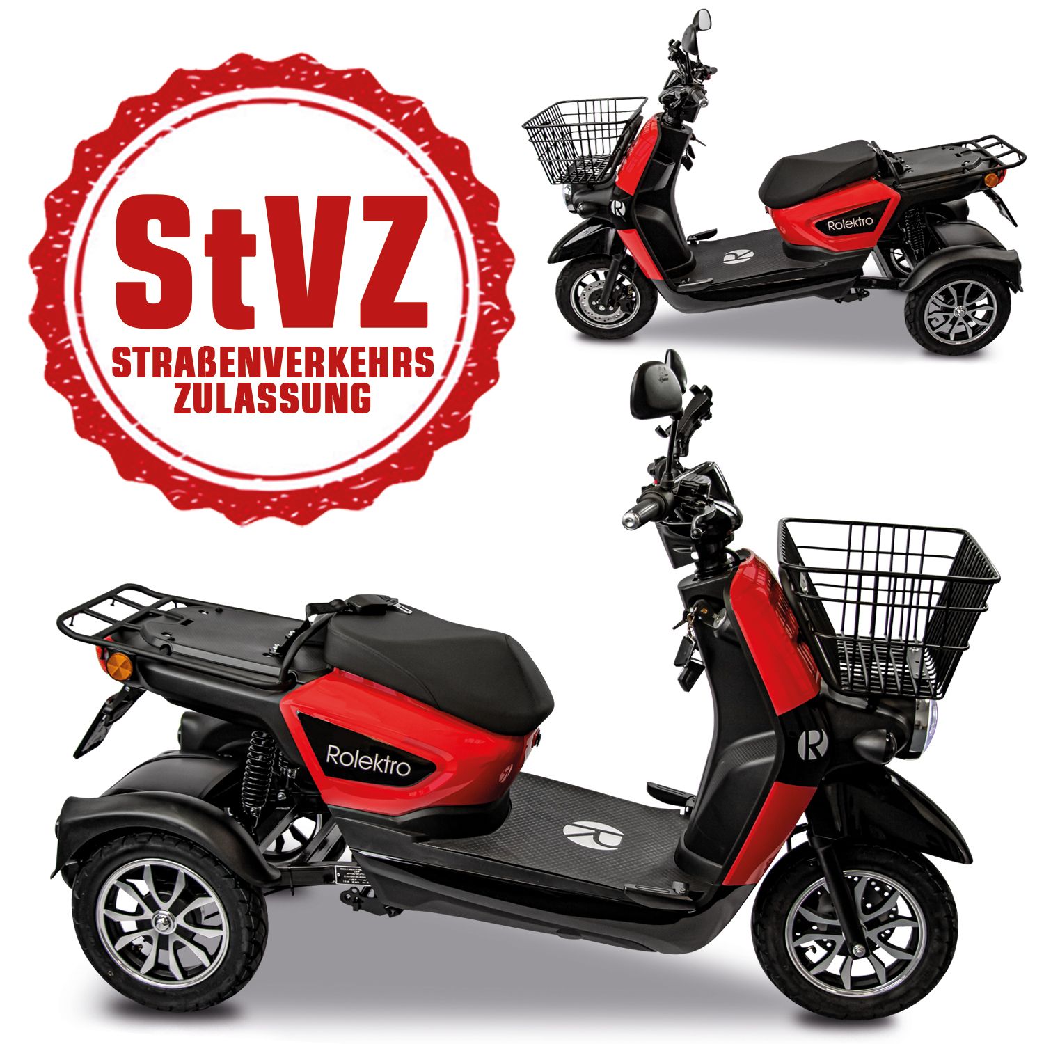 E-Carrier 25 V.3 Lithium, Rot, ohne Koffer, 25 km/h Produktbild
